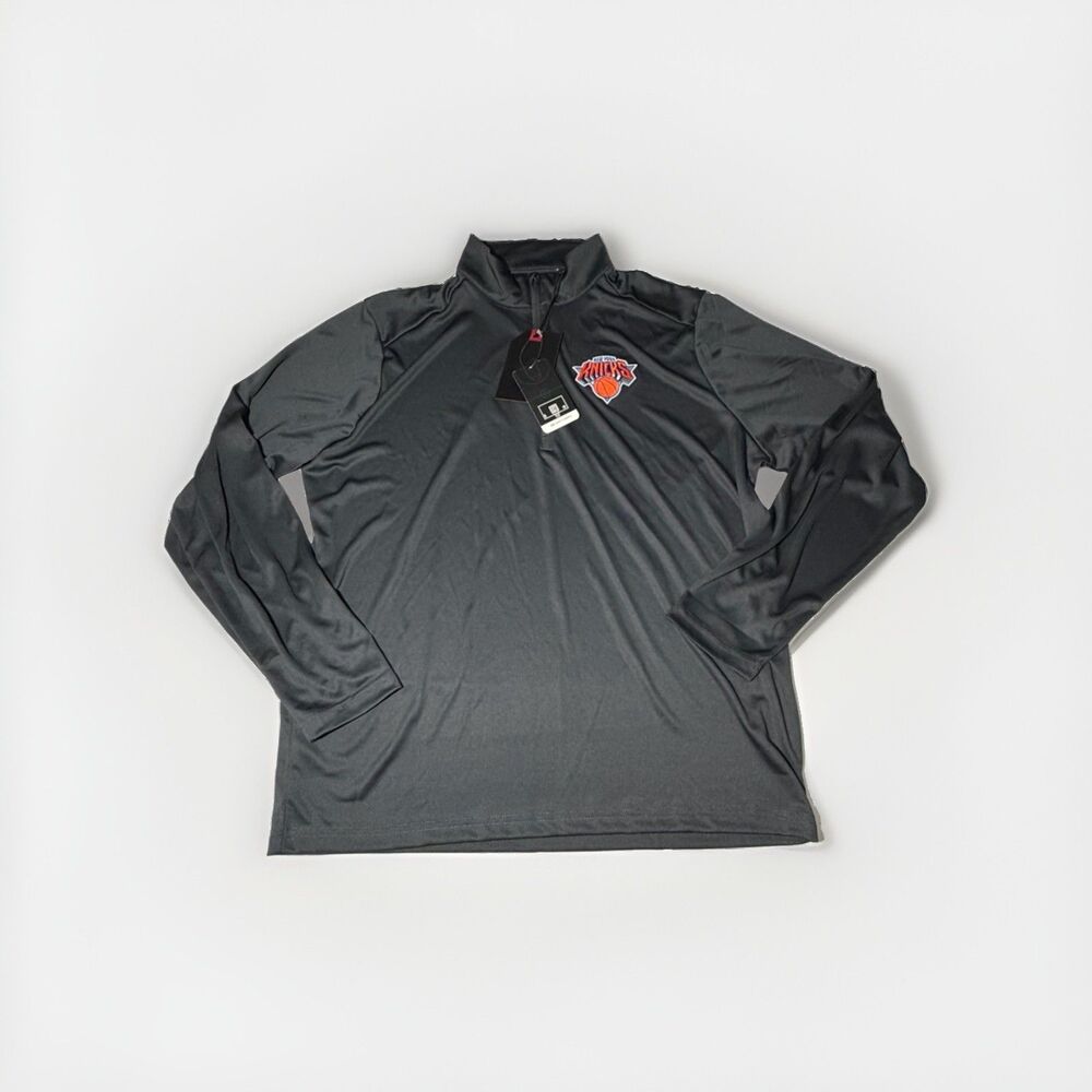 NWT Antigua New York Knicks NBA Men’s Large Black 1/4 Zip Pullover